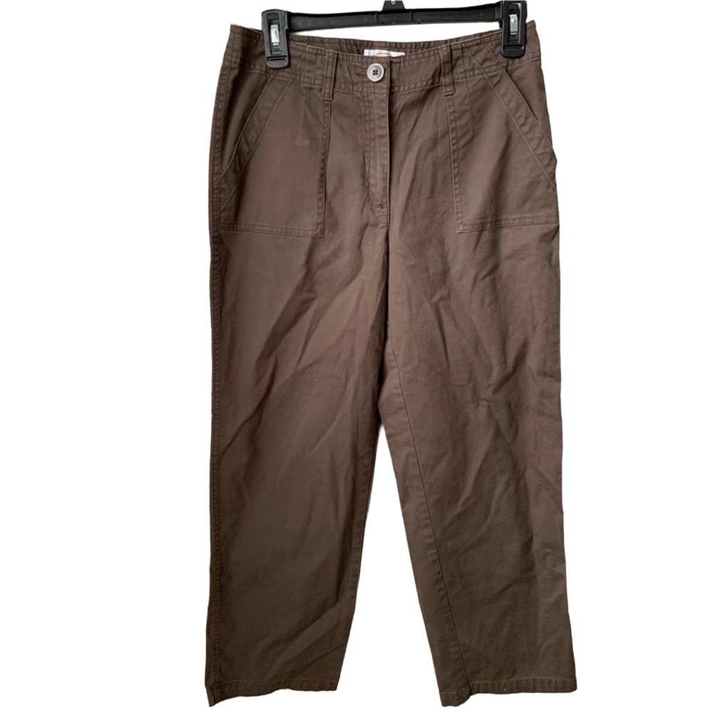 TALBOTS Women’s Brown Cotton Spandex Trousers